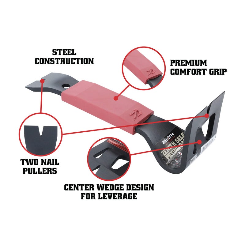 Zenith Industries Zenith by Danco ZN700301 10 inch Self-Prying Pry Bar  Compact and Lightweight Multi-Tool for Salvage  Wrecking  and Demolition - Image 2